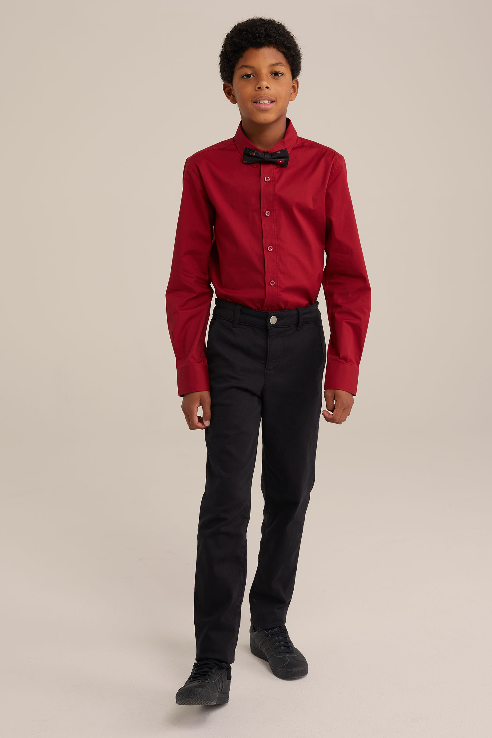 Jongens overhemd met afneembare vlinderdas