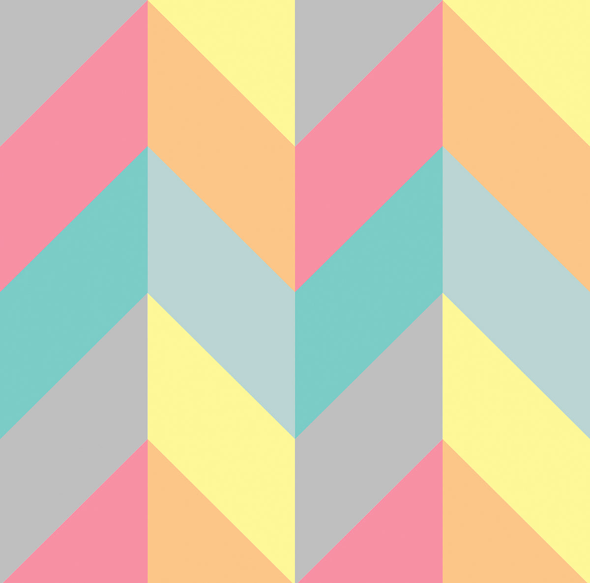 Walls4You behang visgraat-motief multicolor - 53 cm x 10 m - 640114