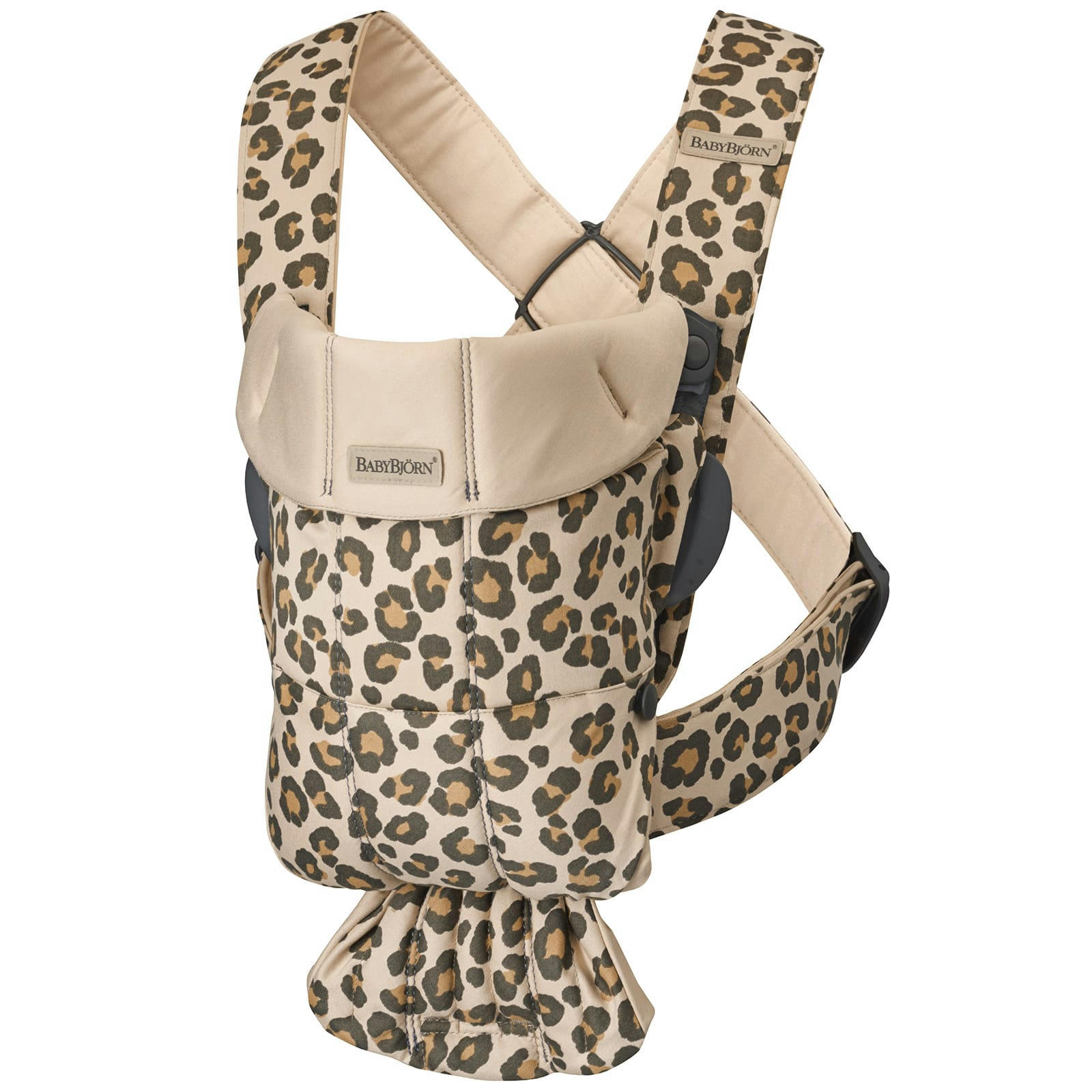 - Porte bébé Mini en coton Léopard beige