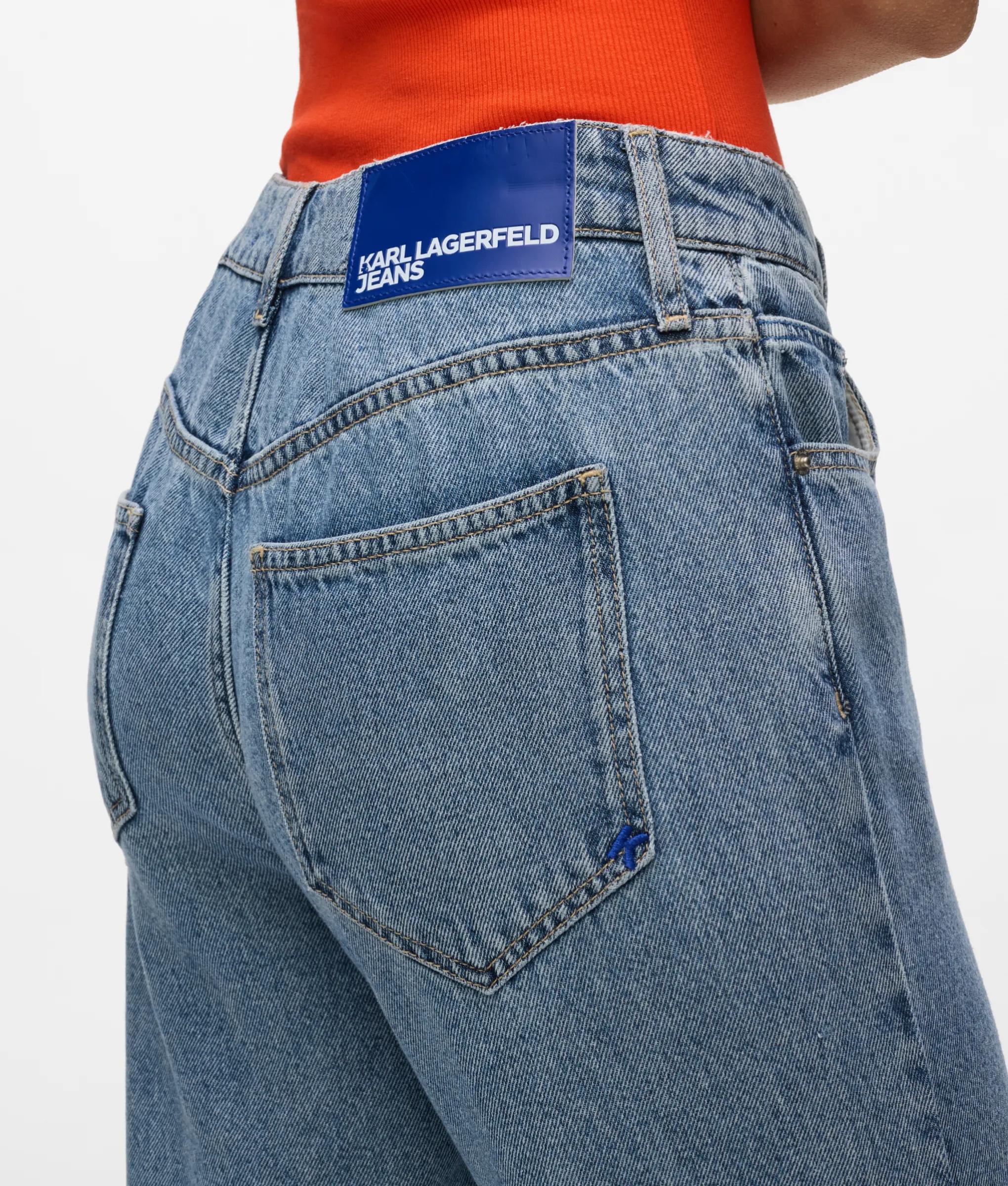 Jean flare taille haute bleu
