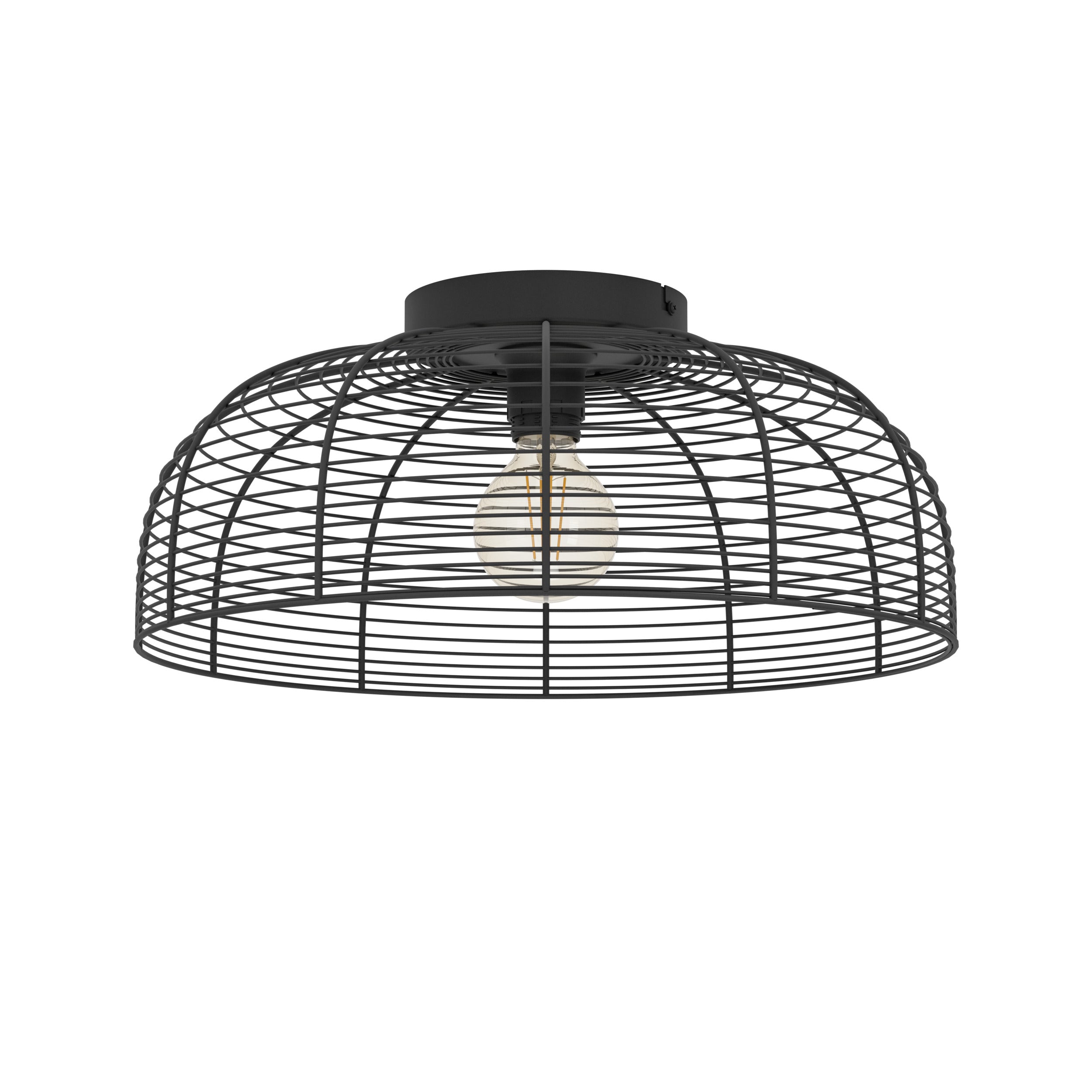 EGLO plafondlamp Rinroe - e27 - ø 45 cm - industrieel - metaal - zwart