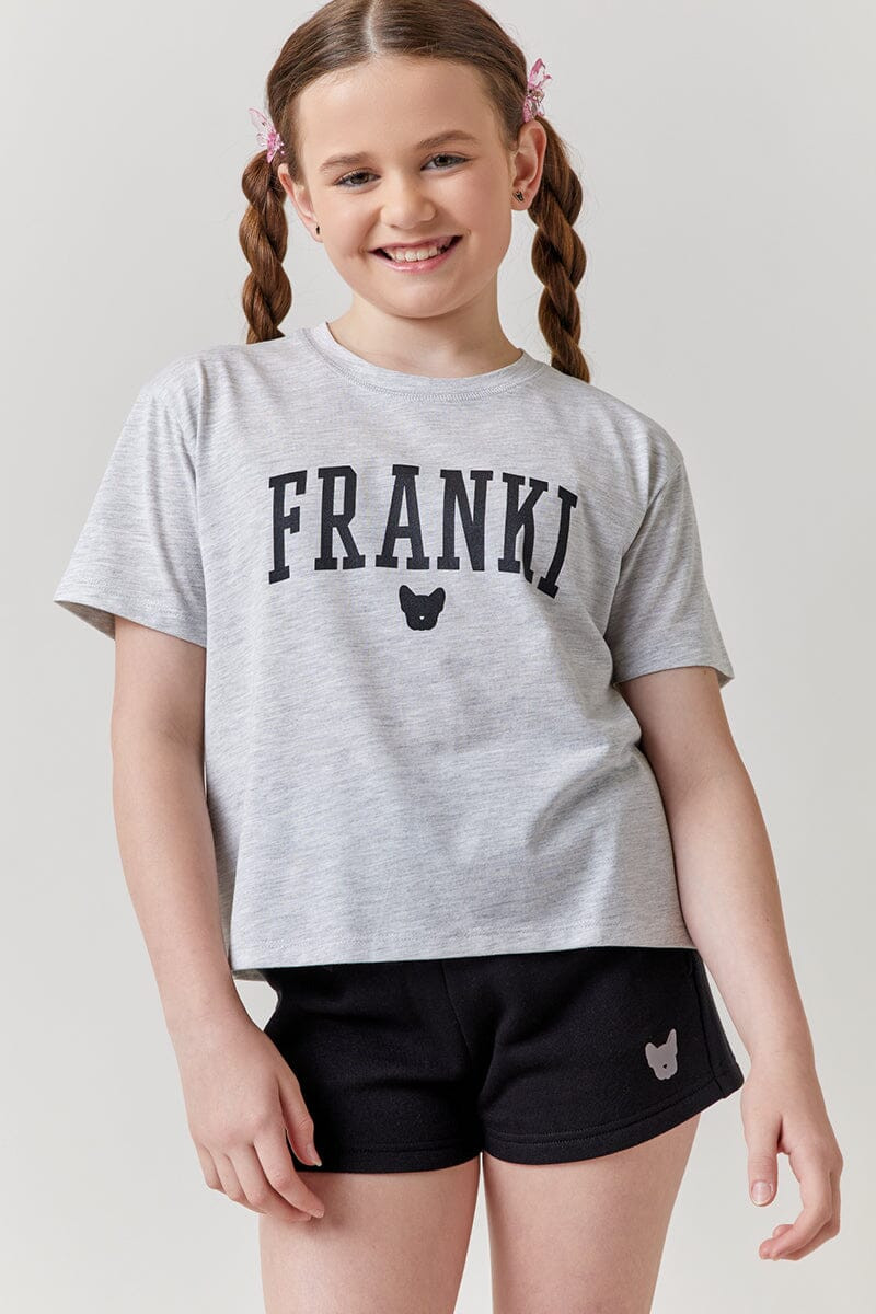 Hello Franki Short Sleeve Logo Tee for girls