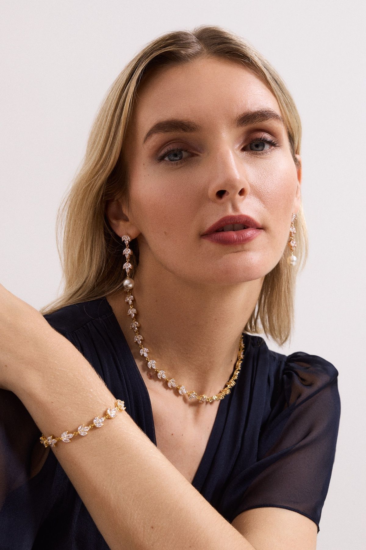 Phase Eight Marquise Leaf Necklace