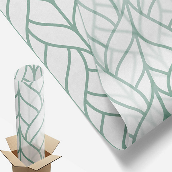 Film décoratif pour vitre Wallfluent 50x116 cm Protège efficacement l'intimité Symétrie Des Plantes 1 rol.