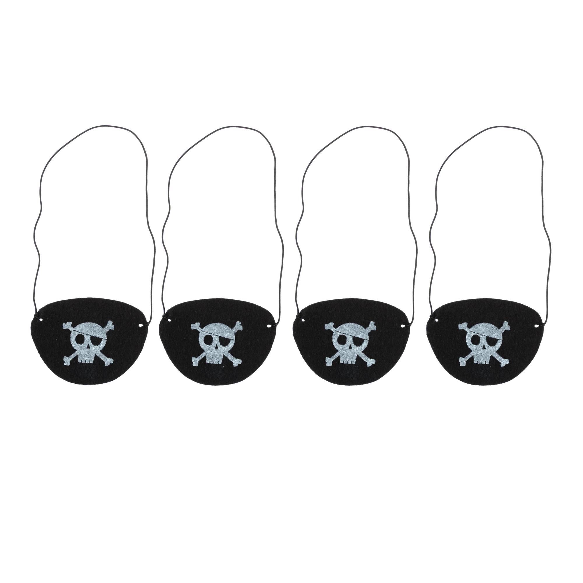Felt Pirate Eye Patches 4 Pack