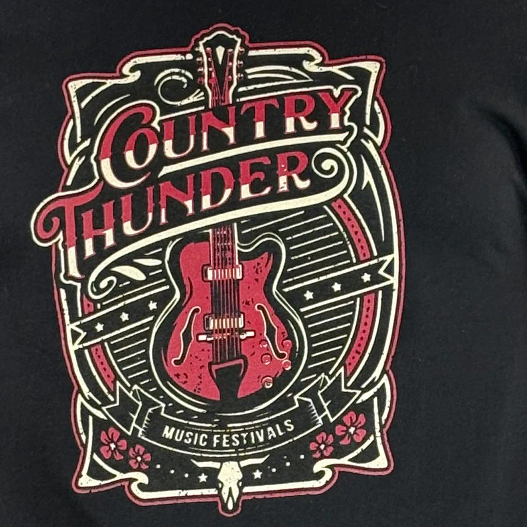 Футболка унисекс с изображением гитары Country Thunder
