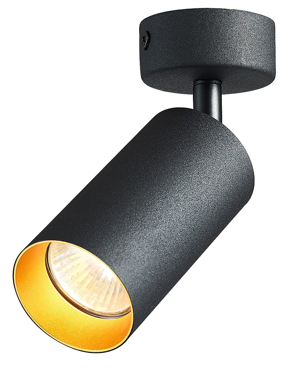 Eris lampa sufitowa spot 1-pkt czarno-złota