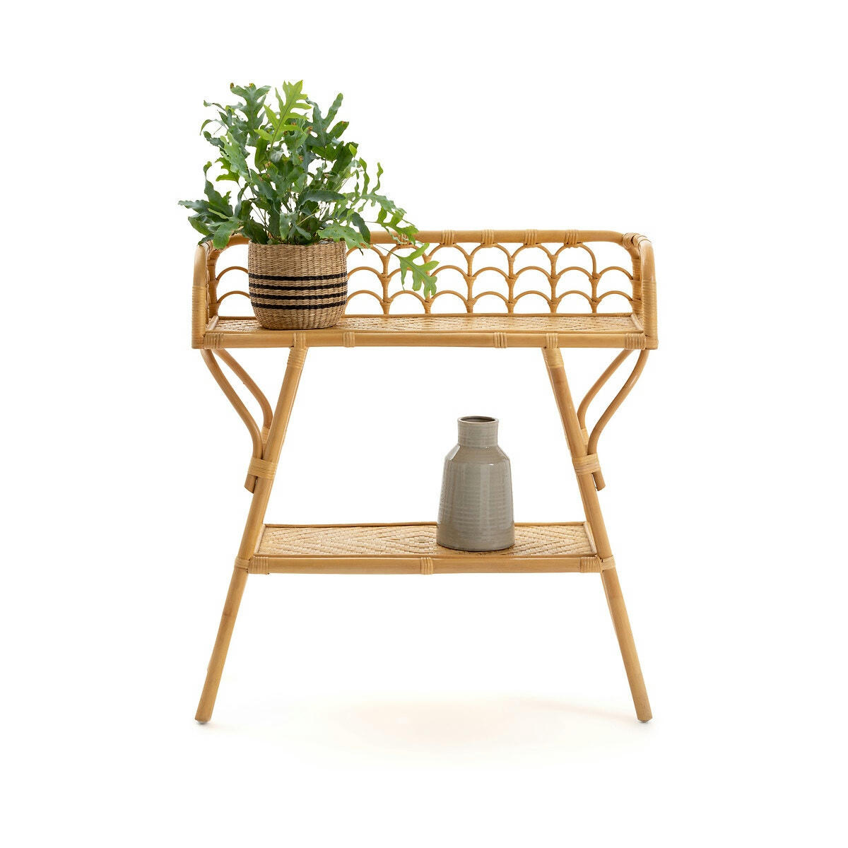 Console vintage canne de rotin, Malu