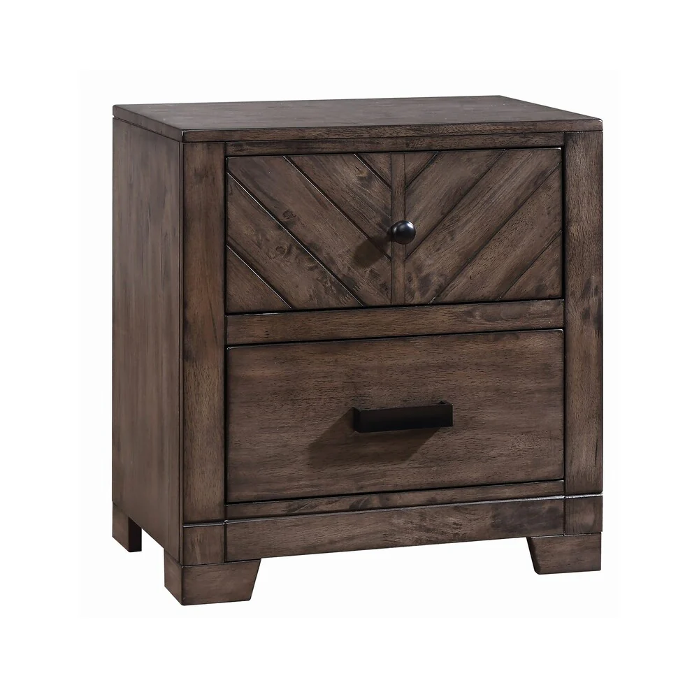 Wolcott Dark Brown 4-piece Storage Bedroom Set with 2 Nightstands