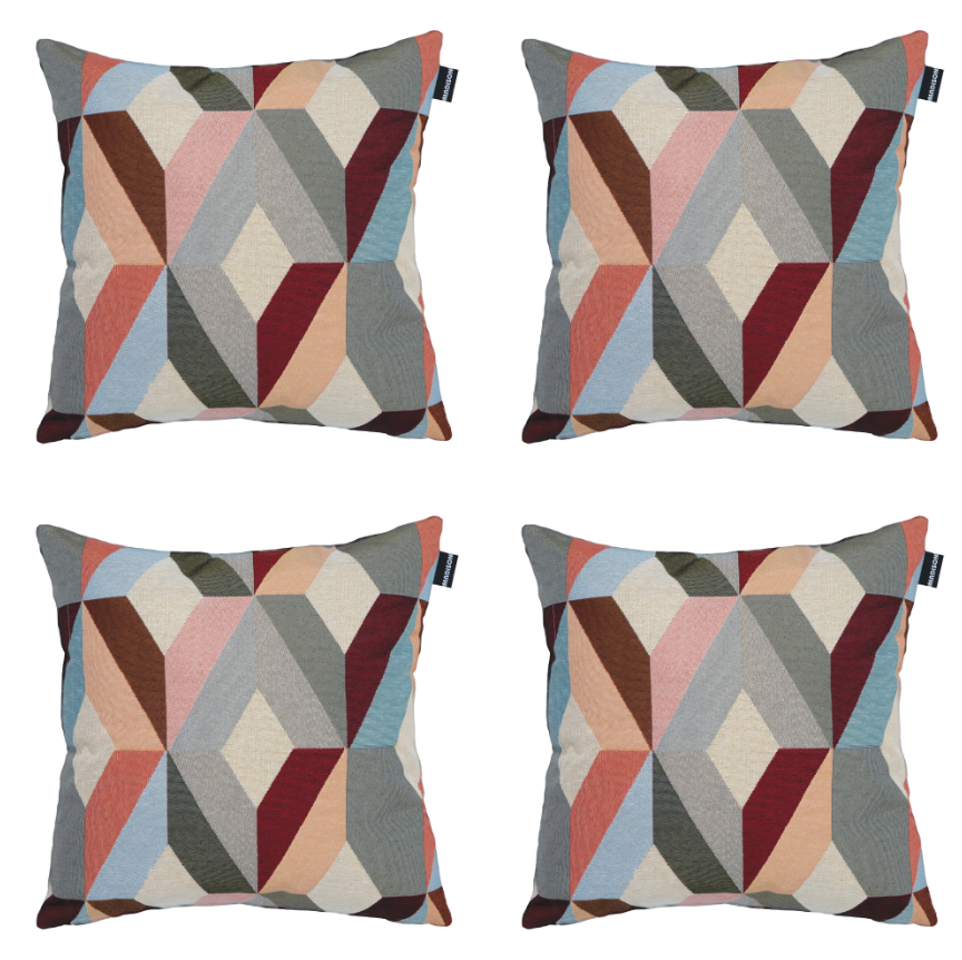 Madison sierkussen Madison Home - multikleur - 45x45x10cm - set van 4