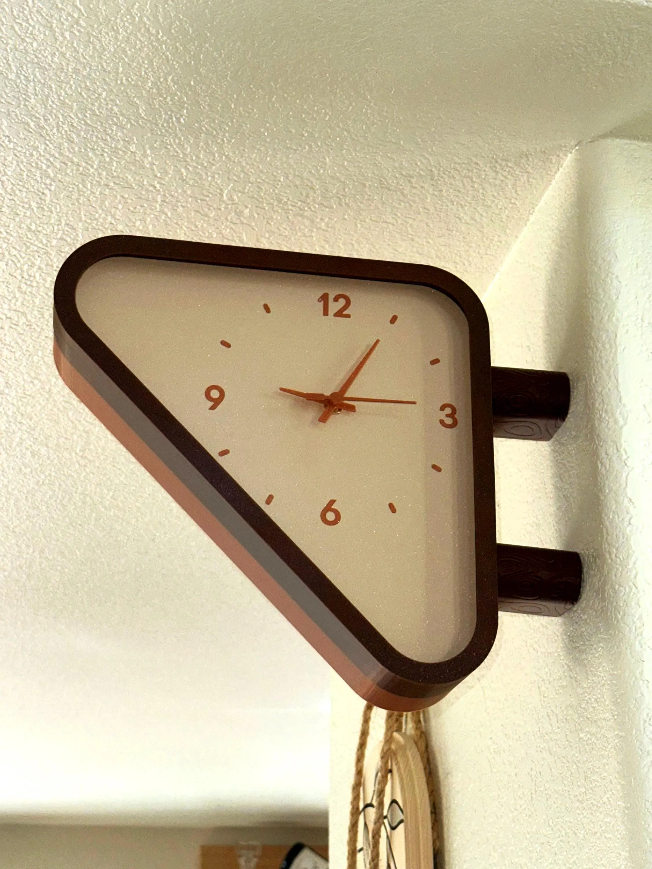 Double-Sided Station Wall Clock | Retro Mid-Century Decor | 3D Printed