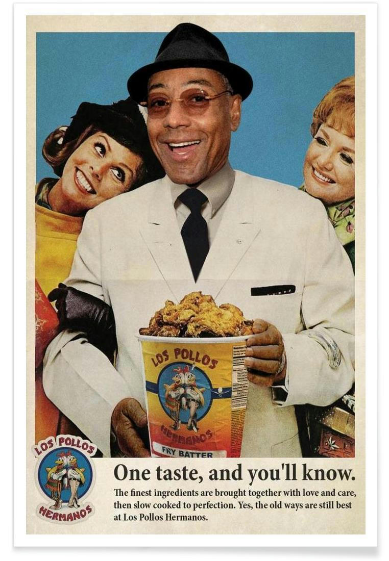 POLLOS HERMANOS - Affiche blanc ivoire &