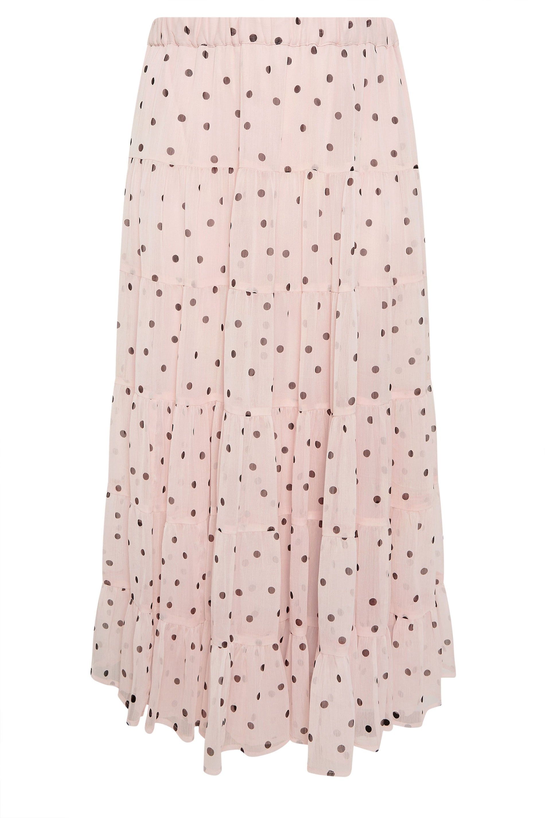 Yours Polka Dot Chiffon Skirt
