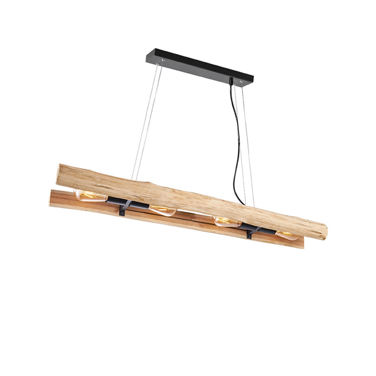 LABEL51 Hanglamp Woody - Naturel Hout - 100x20x150cm
