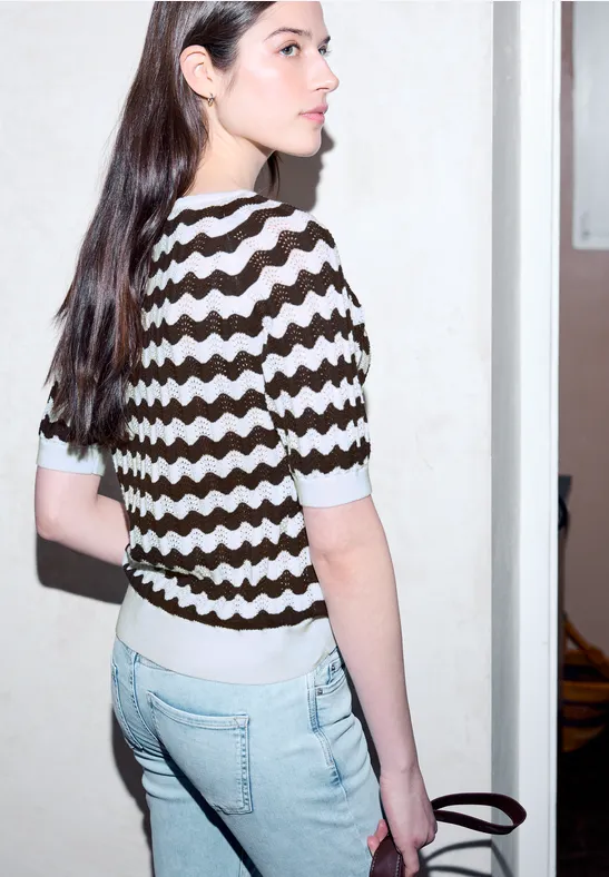 Gemusterter Pullover