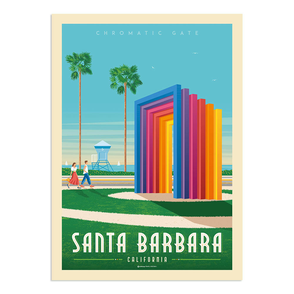 - Affiche Santa Barbara Californie 50x70 cm