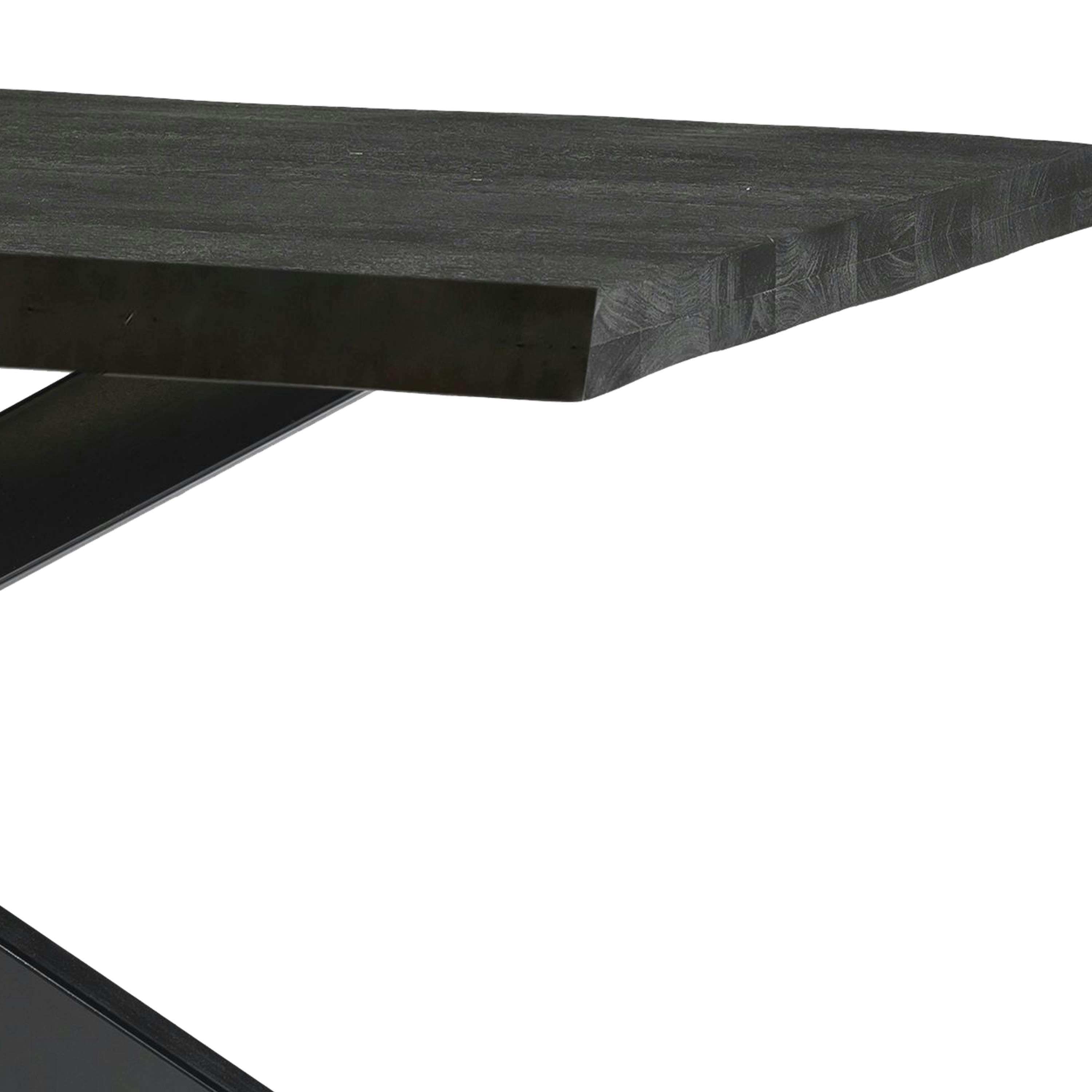 LUZ - LUZ-Table à manger 8/10 personnes L220, Manguier massif noir, Spider