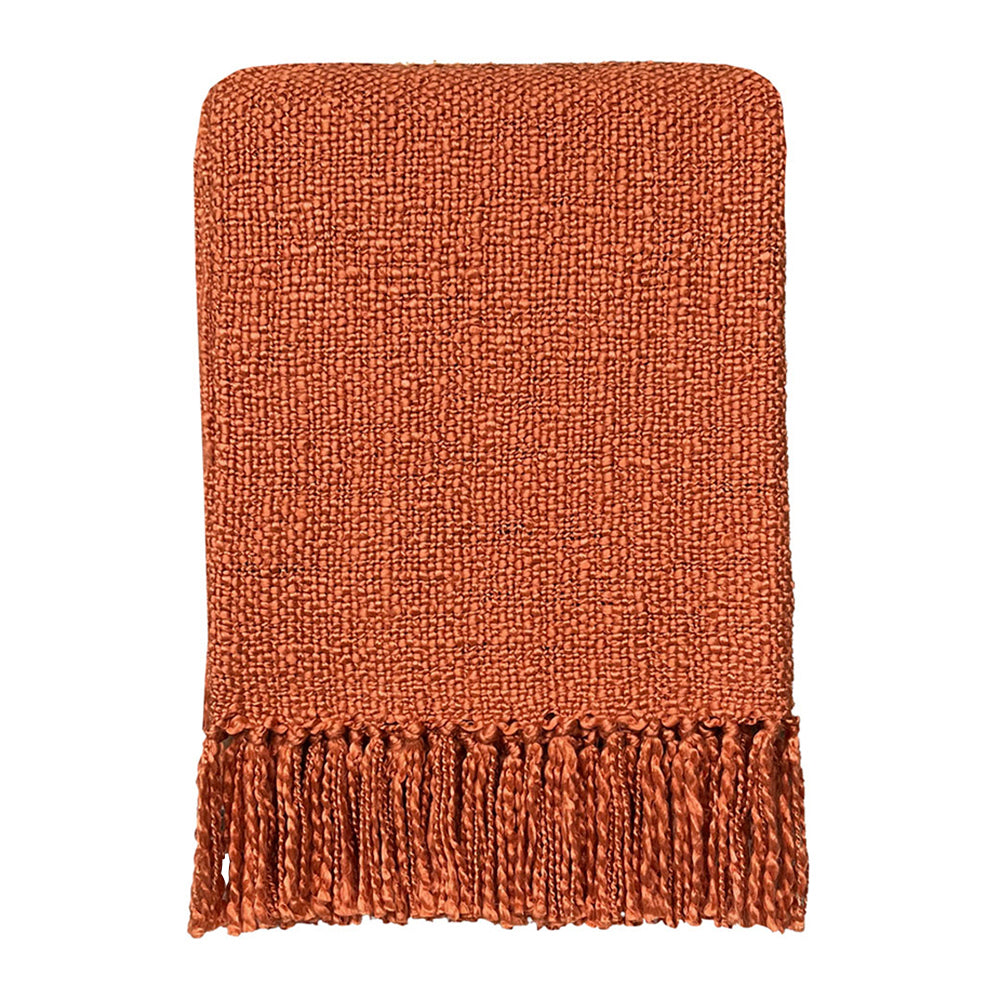 Malagoon Solid Plaid 125 x 150 cm - Spicy Oranje