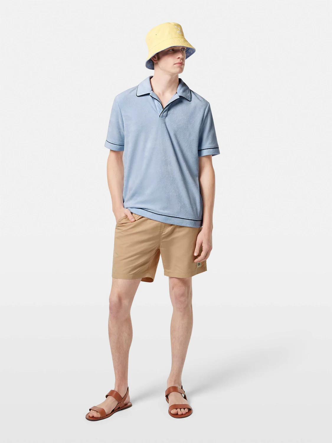 Terrycloth Contrast Detail Relaxed-Fit Polo