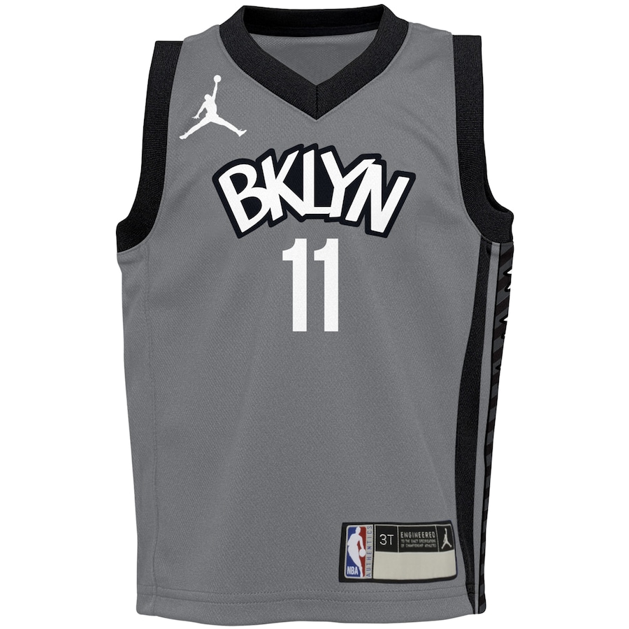 Kyrie Irving Brooklyn Nets Jordan Brand Toddler 2020/21 Jersey - Gray - Statement Edition