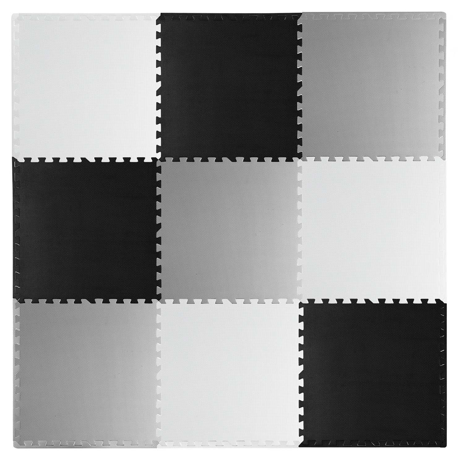 Duża mata piankowa puzzle piankowe 180x180cm 9szt Ricokids szachownica