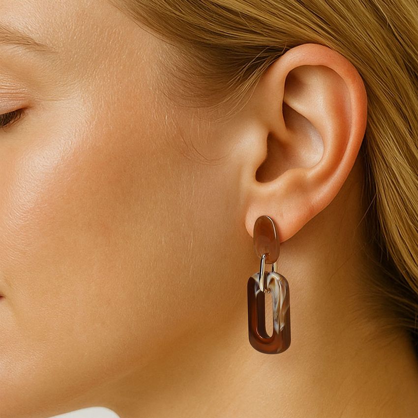 Manfield Bruine oorbellen