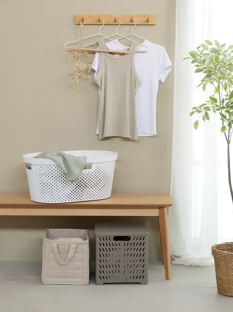 Vasketøjskurv INFINITY B59xL38xH27cm hvid