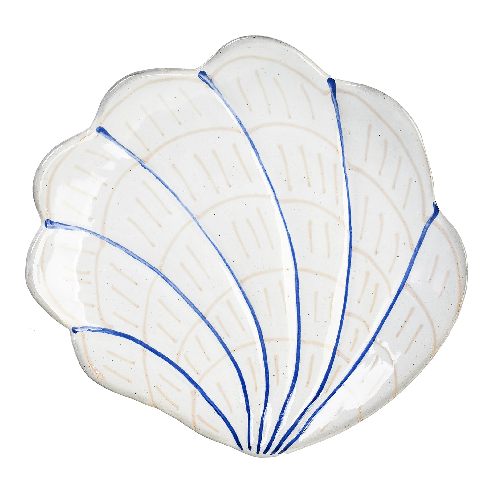 Deko-Schale Muschel Blau,L 180 x B 165 x H 45 mm