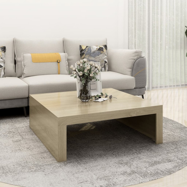 Stolik Kawowy Ława Stół Dąb Sonoma 100x100x35 Do Salonu Do Pokoju
