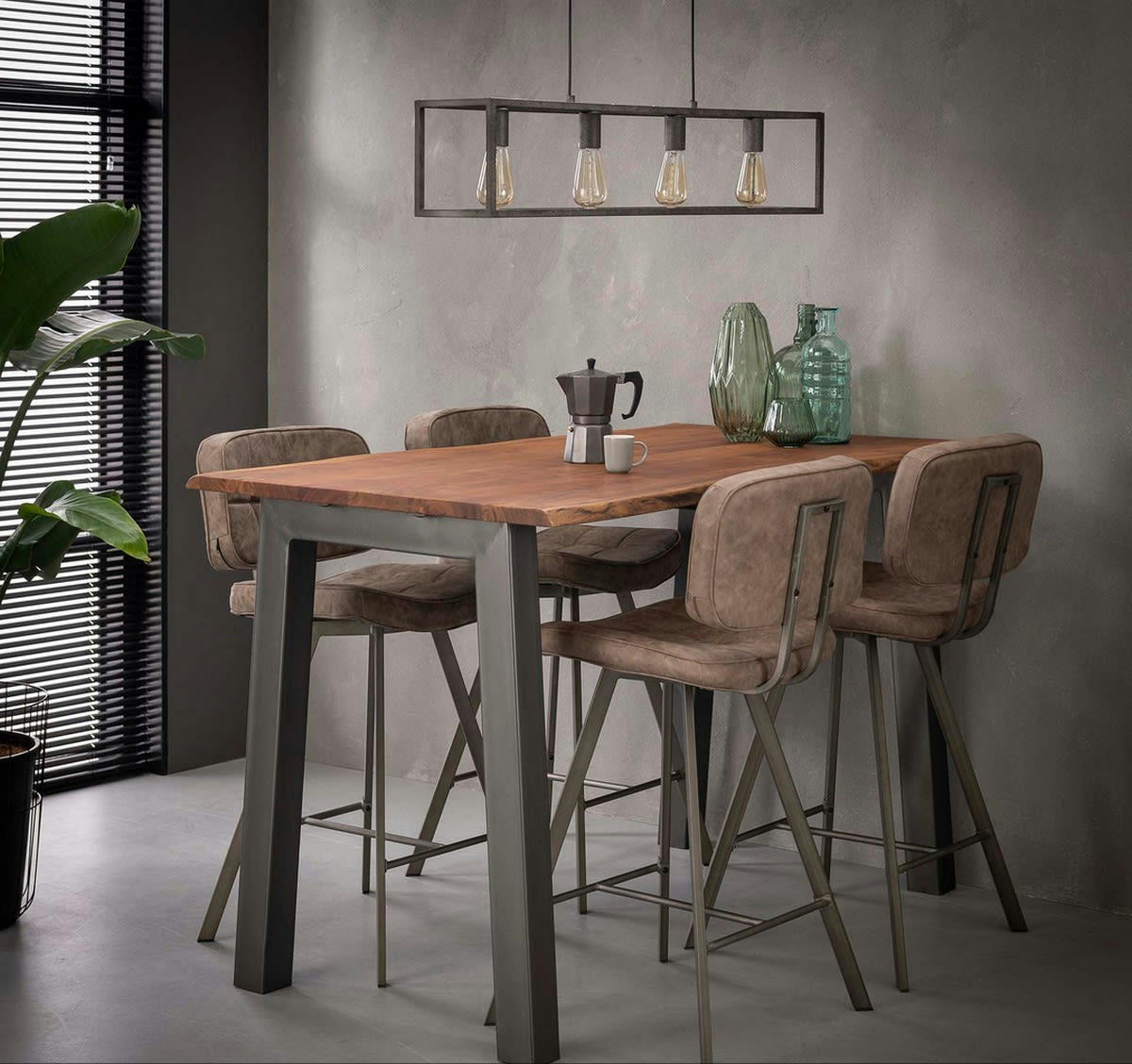 ALTA - Table haute en bois d'acacia L147