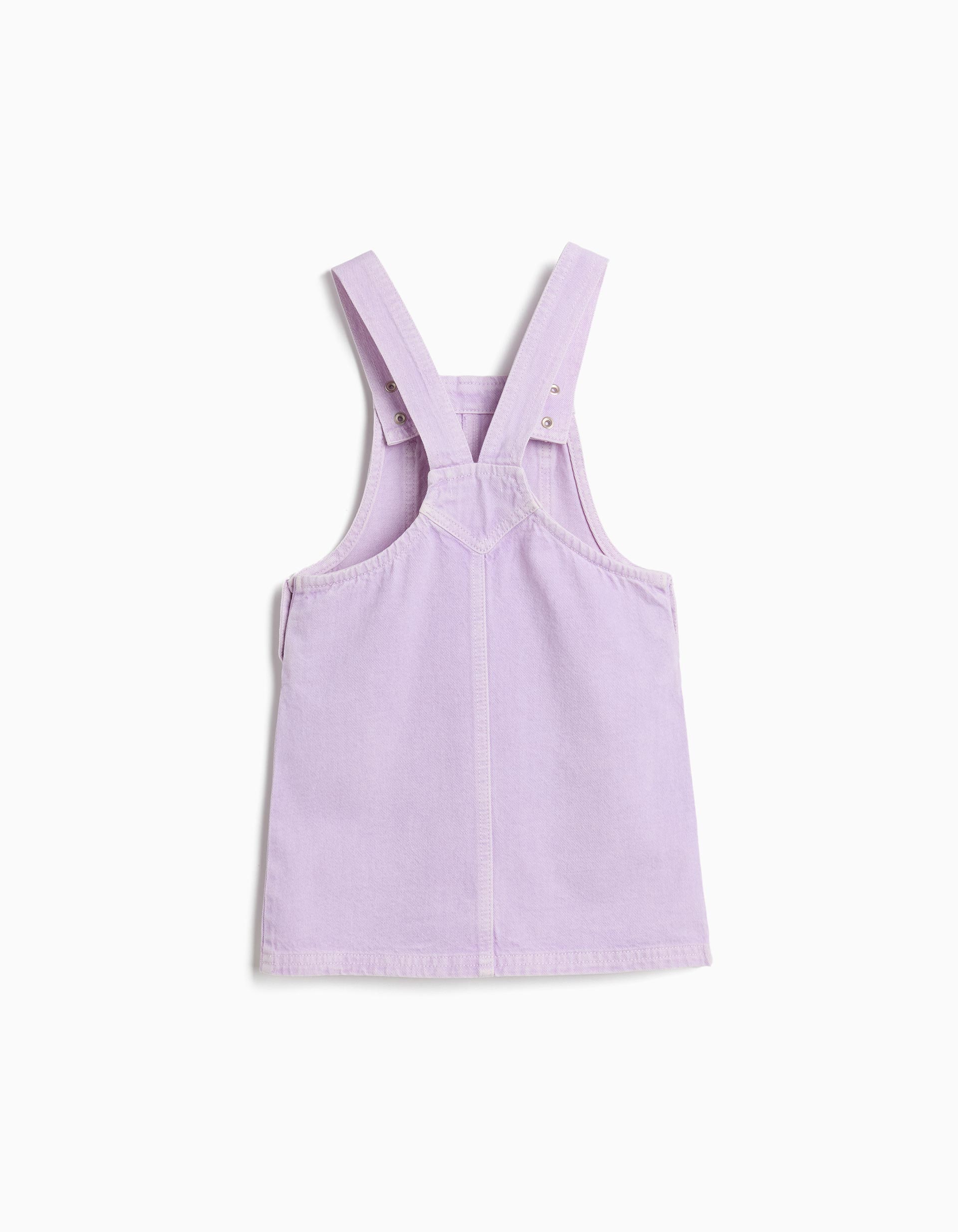 Saia Jardineira, Menina, Roxo Claro
