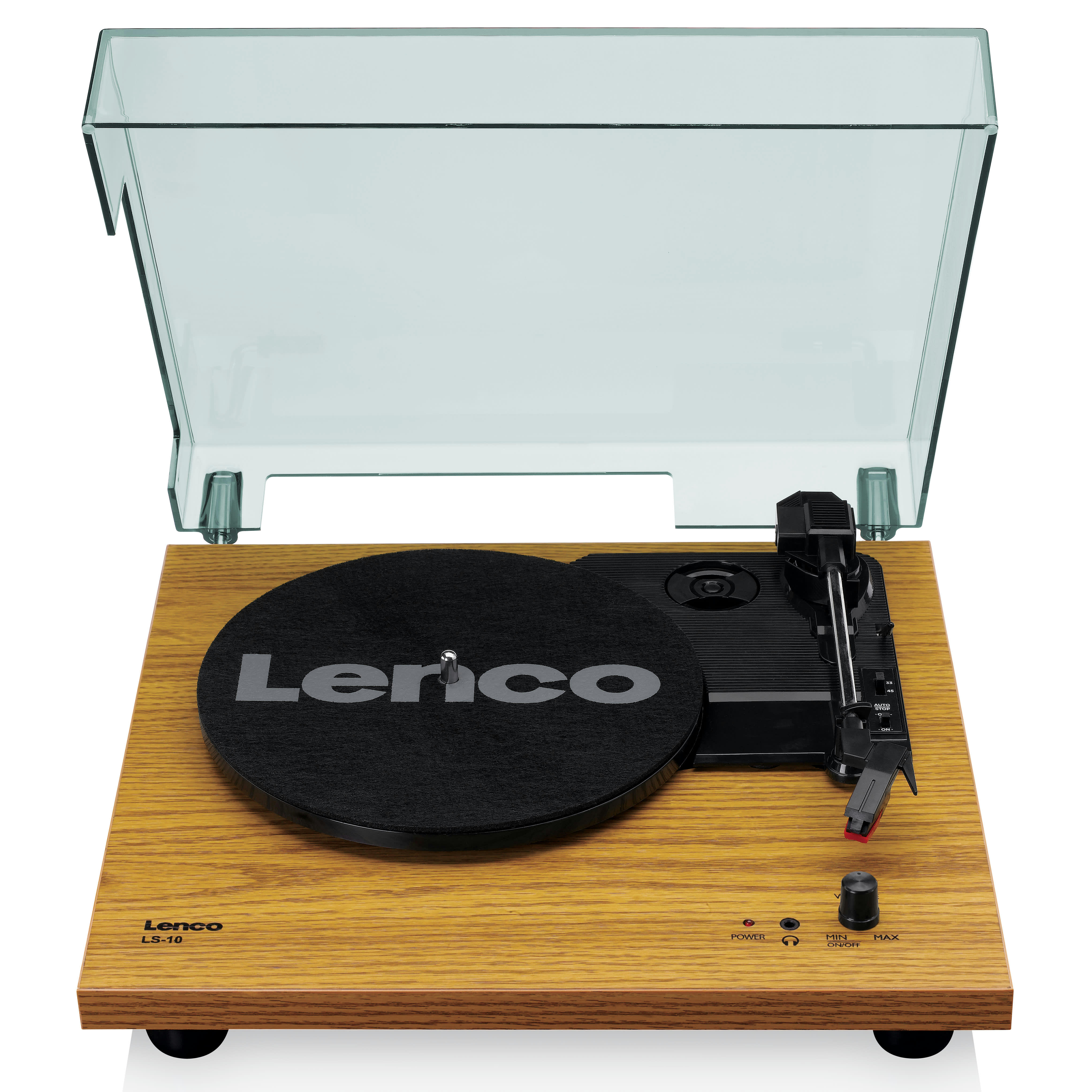 - Platine vinyle avec haut-parleurs intégrés bois