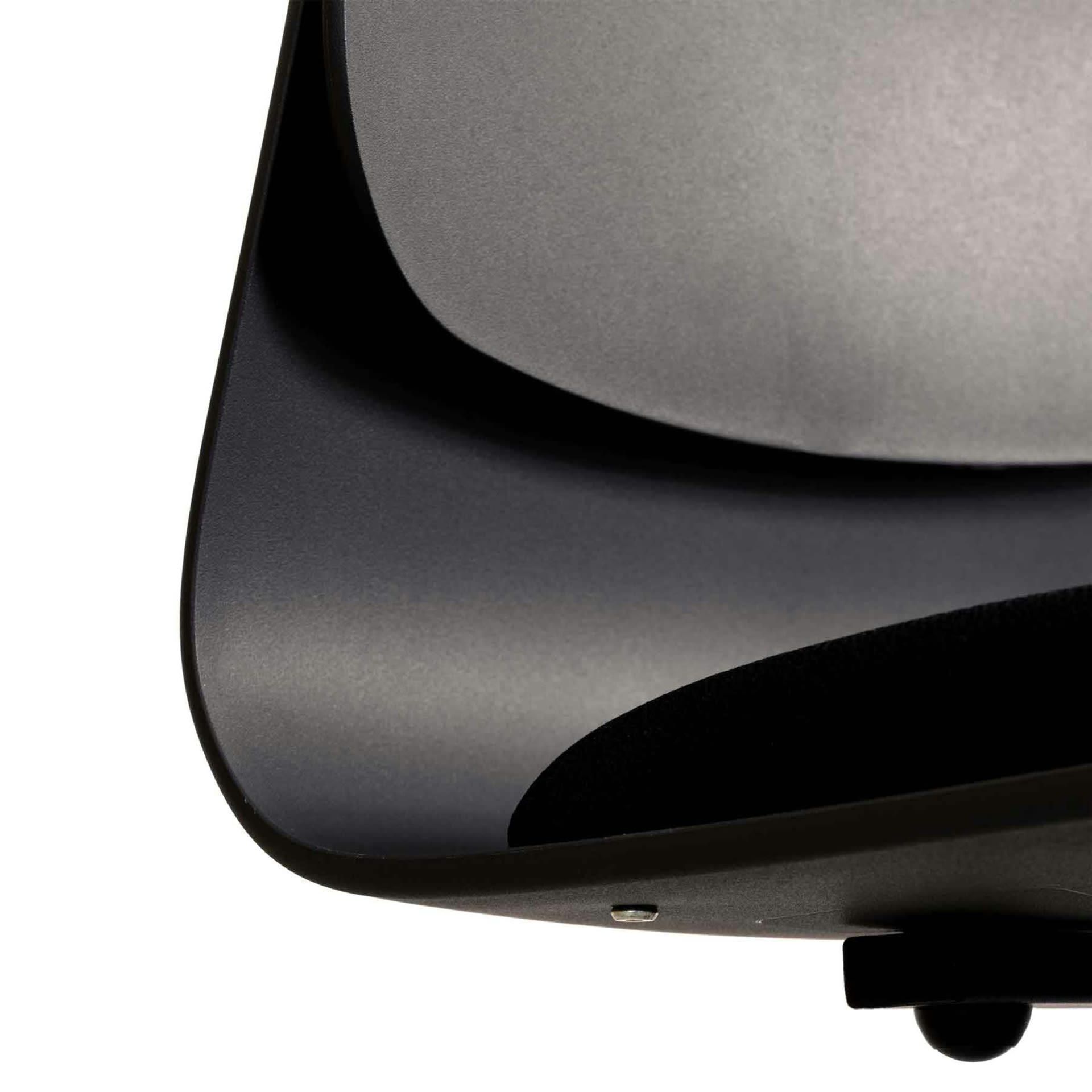 - Chaise de bureau design noire pivotante sur roulettes