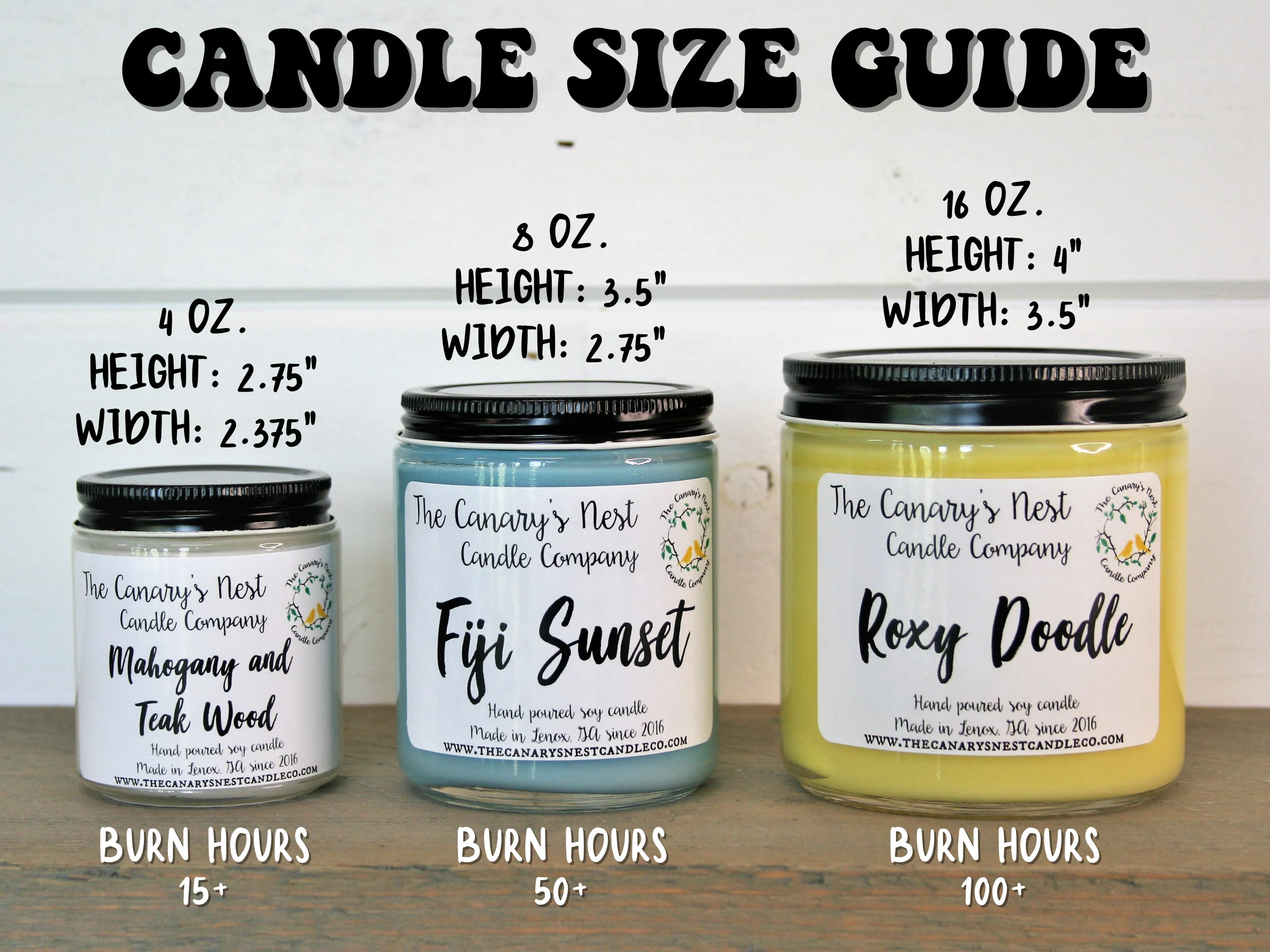 Soy Wax Candles: Strong Scented, Phthalate Free - Choose Your Scent & Size