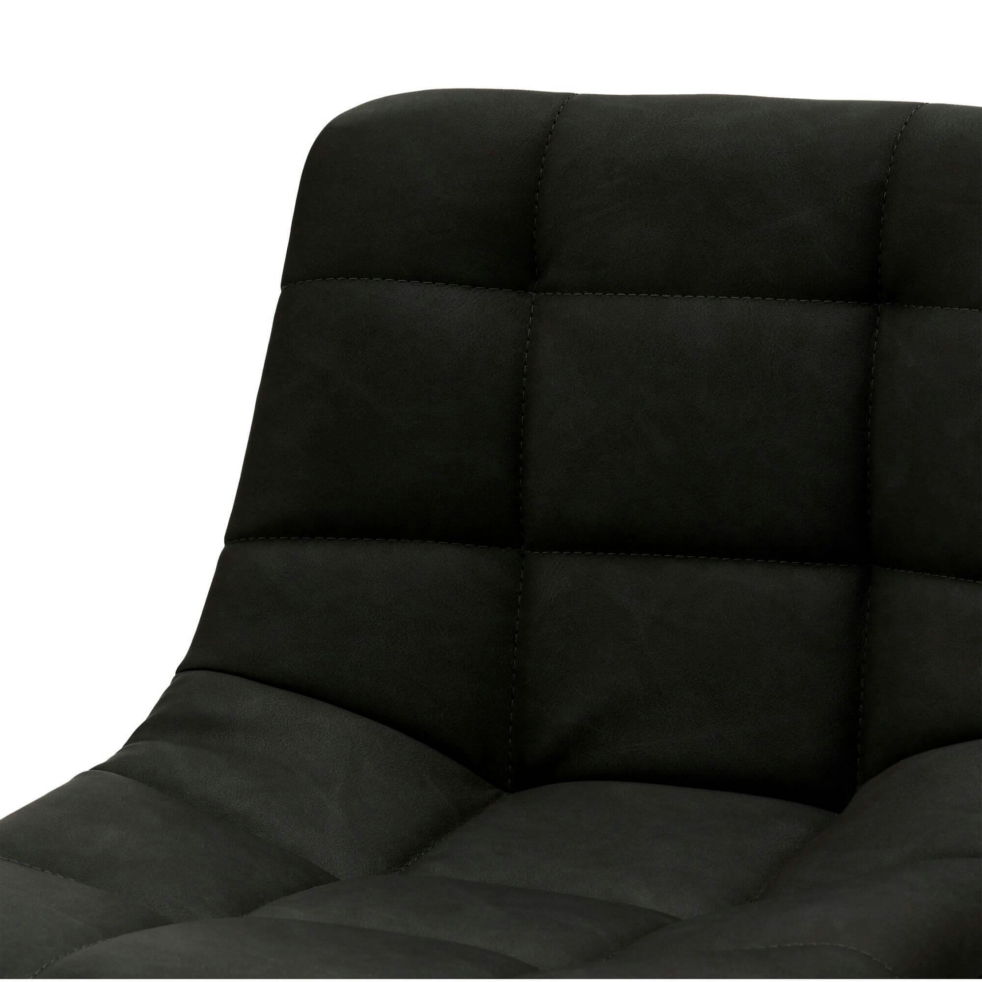MARIO - Lot de 2 chaise de bar en simili noir H74