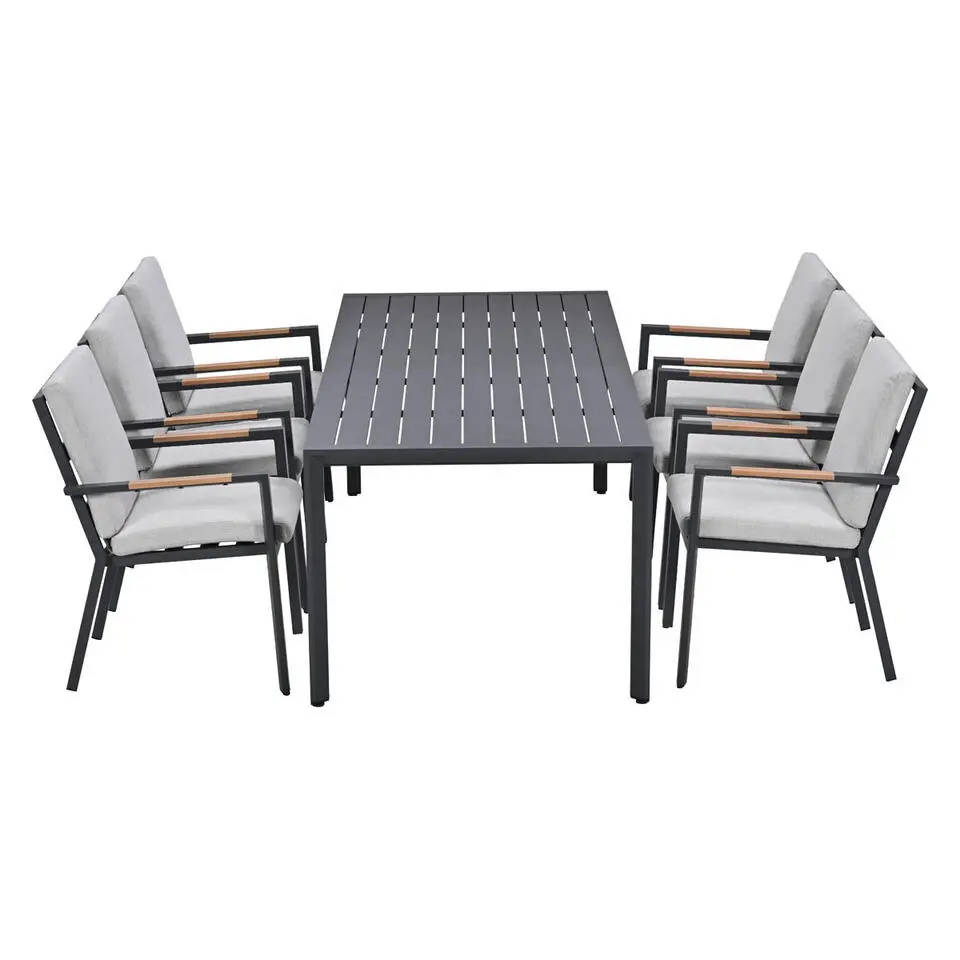 Garden Impressions Kasper tuinset stapelbaar 7-delig - donker grijs