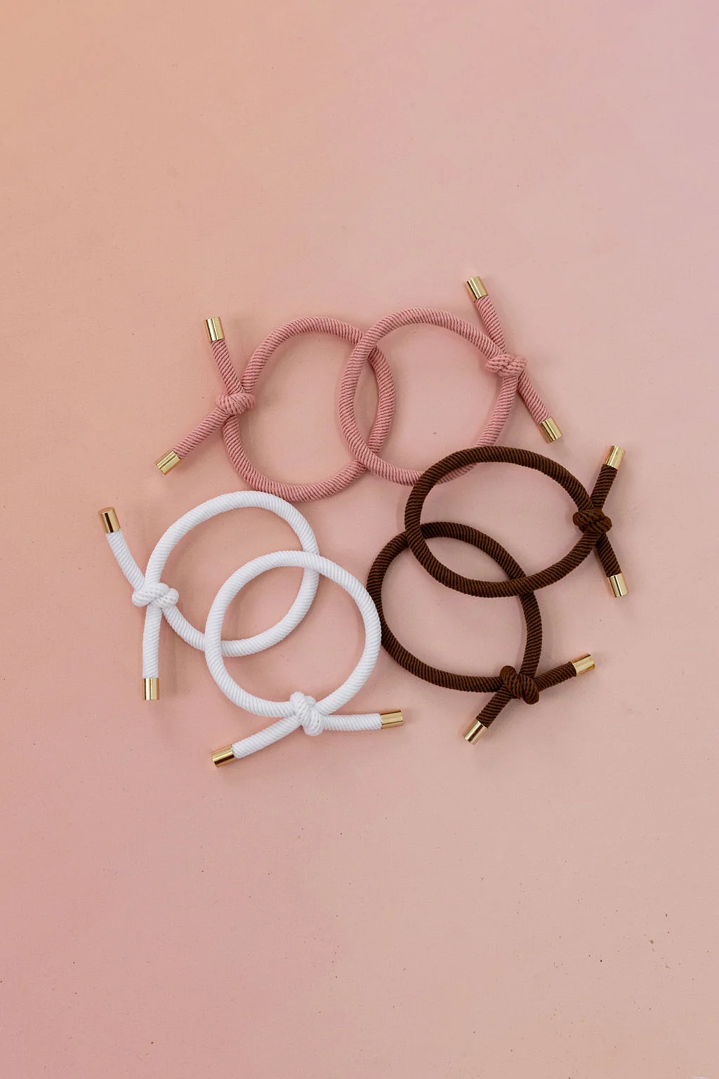 6 Pack Hair Ties in Latte Colours