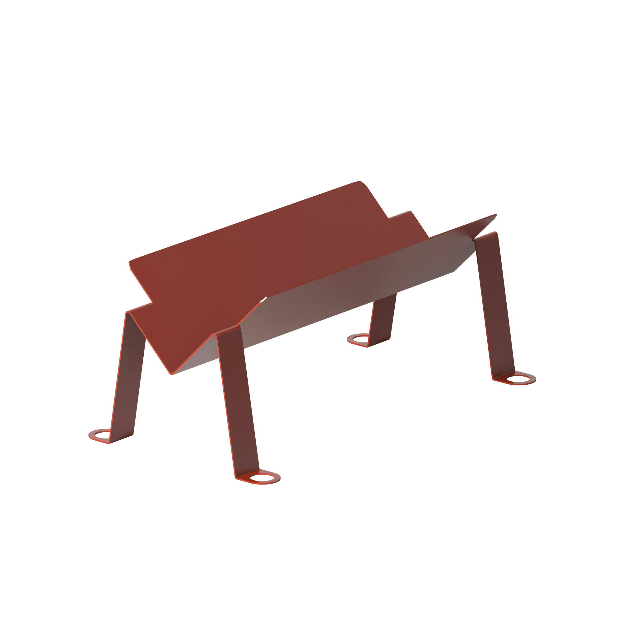 - Porte-revue rouge en acier Made in France