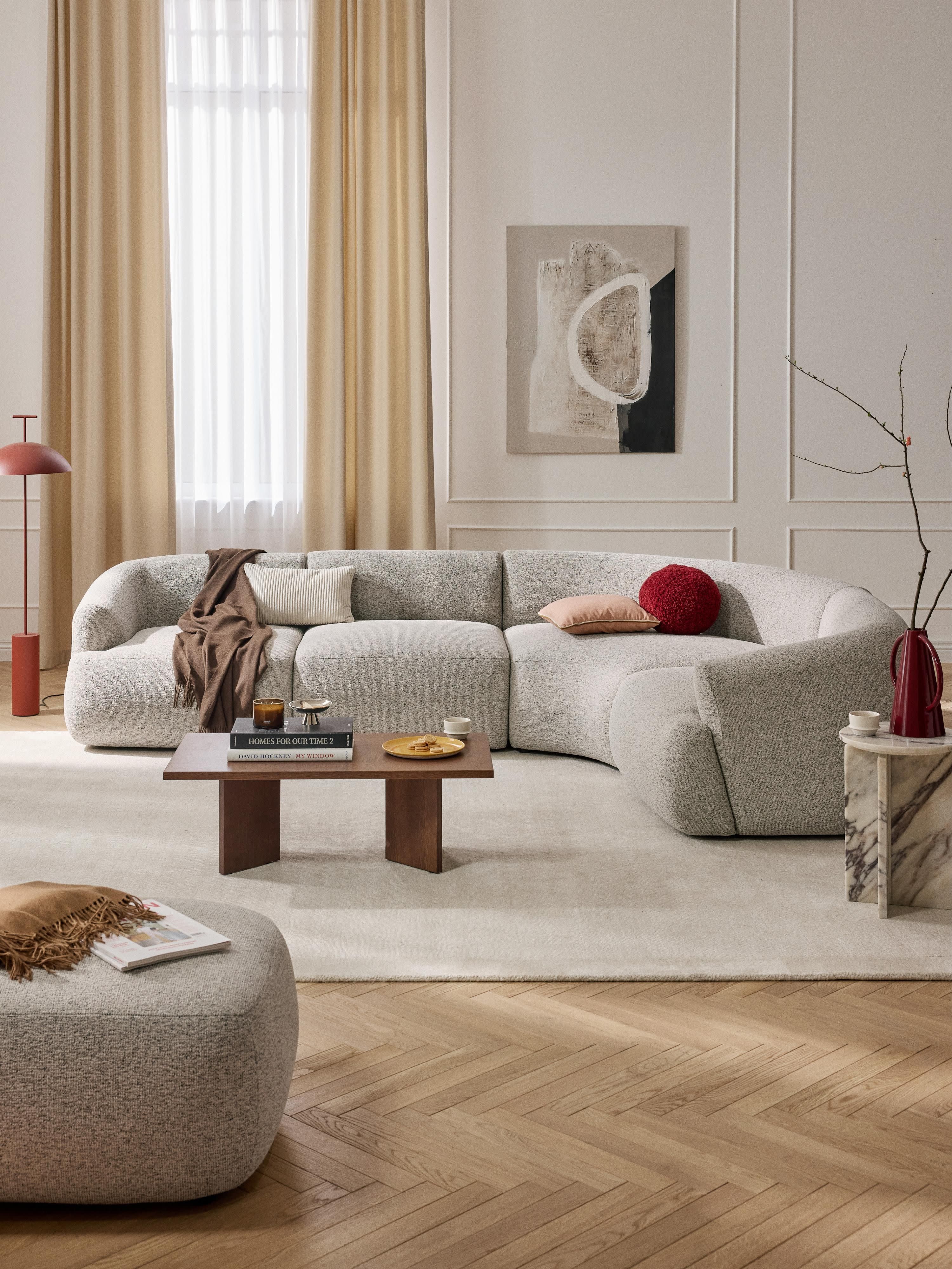 Modulares Bouclé-Ecksofa Sofia (4-Sitzer)