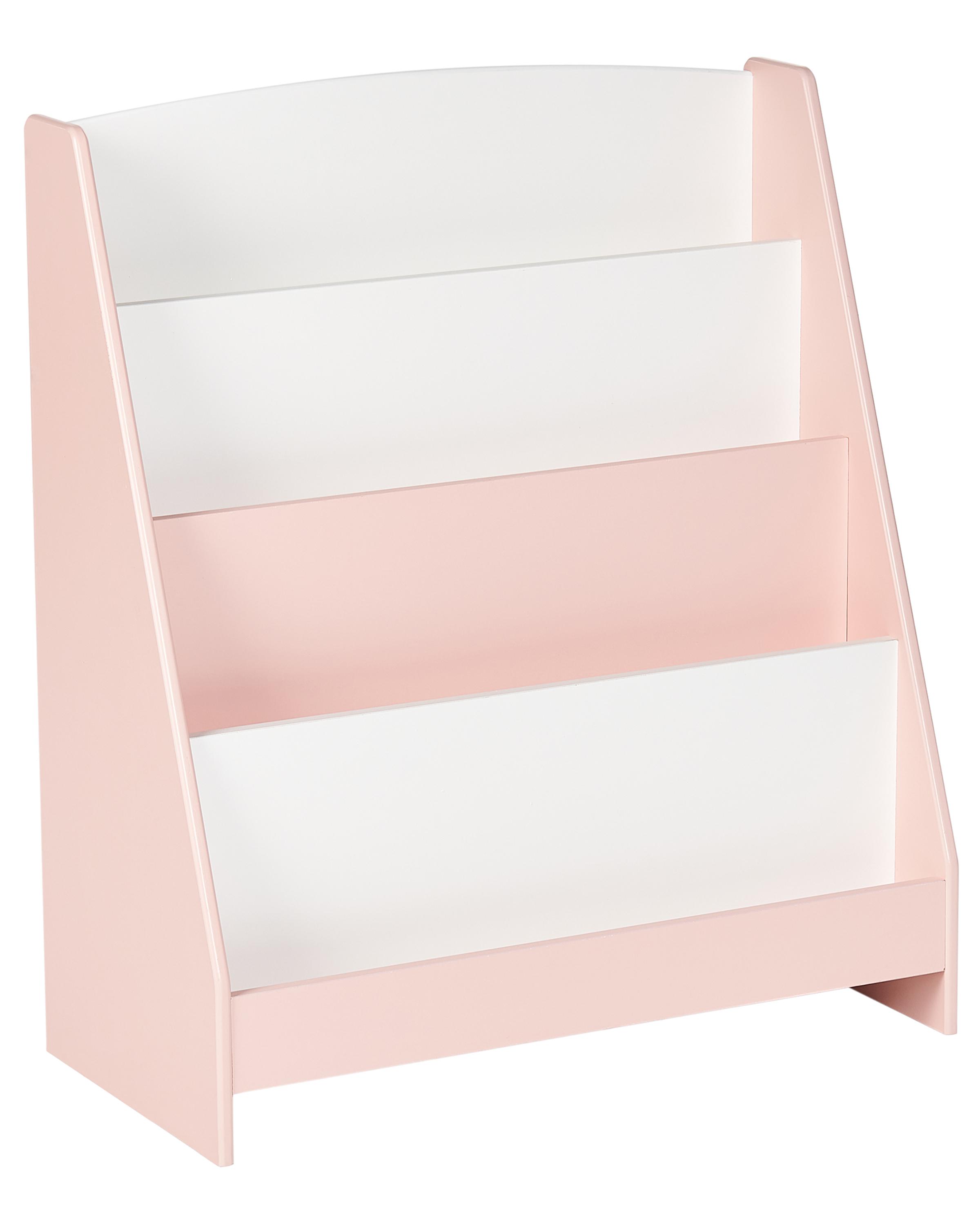 3 Tier Bookcase LILOET 102 cm Pastel Pink