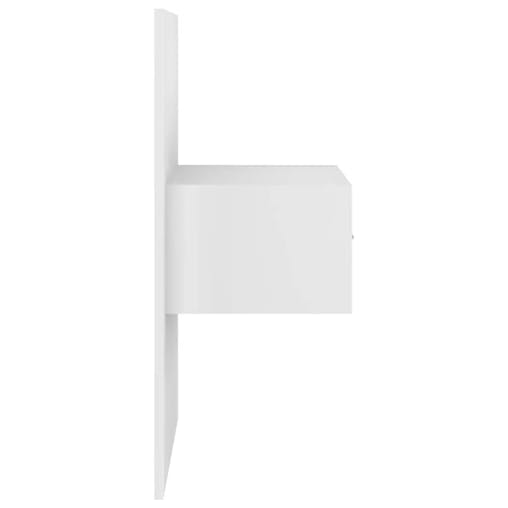 NNEVL Bed Headboard with Cabinets White Engineered Wood