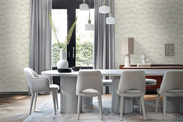 Origin Wallcoverings papier peint feuilles de ginkgo beige et or 53 cm x 10.05 m