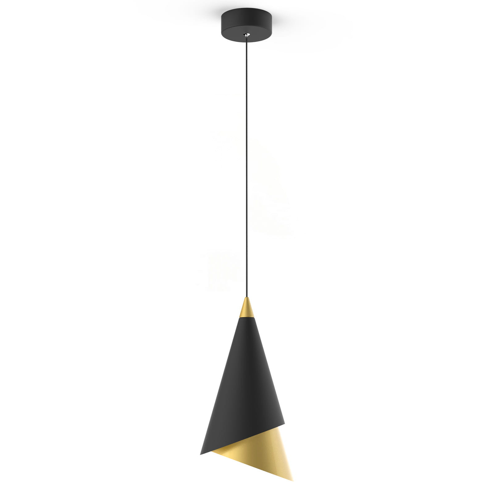 Lampa wisząca Raalto czarno-złota LED 1x13.55W Ciepła biel 469lm Italux