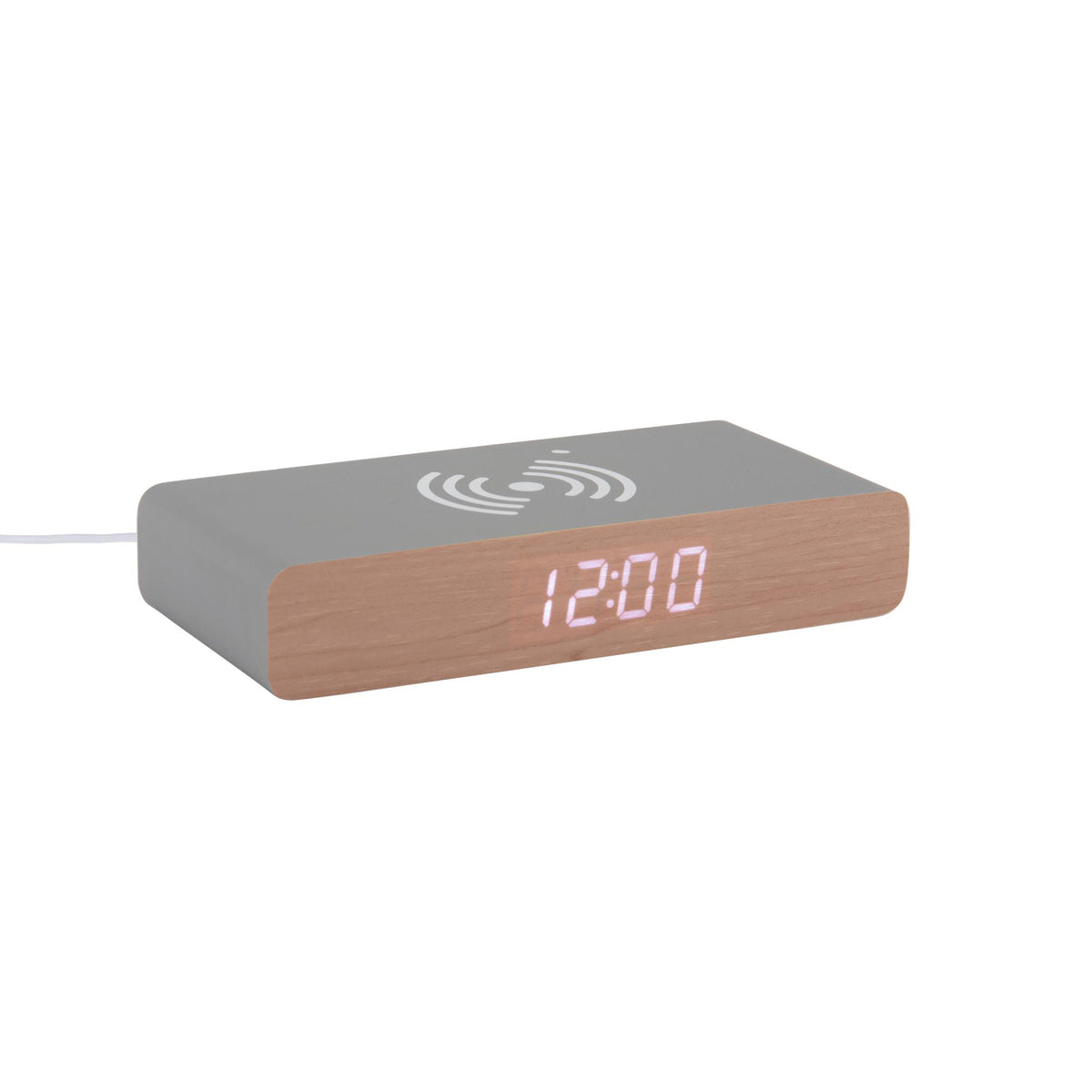 Karlsson wekker Retro Flat LED - grijs - 16.1x7.6x3cm