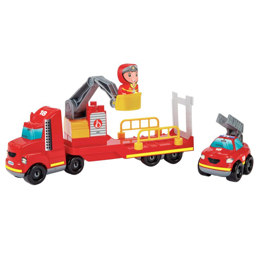 Camion pompier Abrick avec accessoires 29 pièces plastique