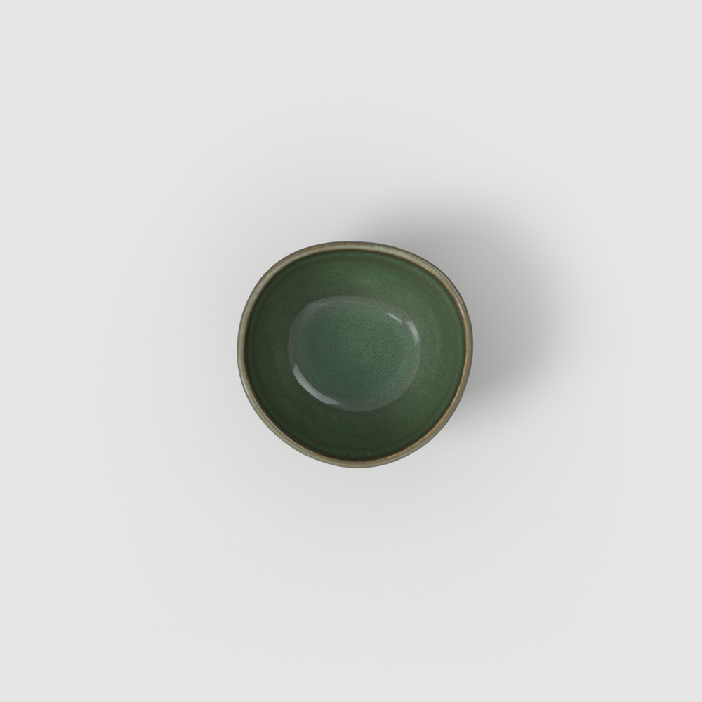Lave Dipping bowl - Green, 4.8 oz, stoneware