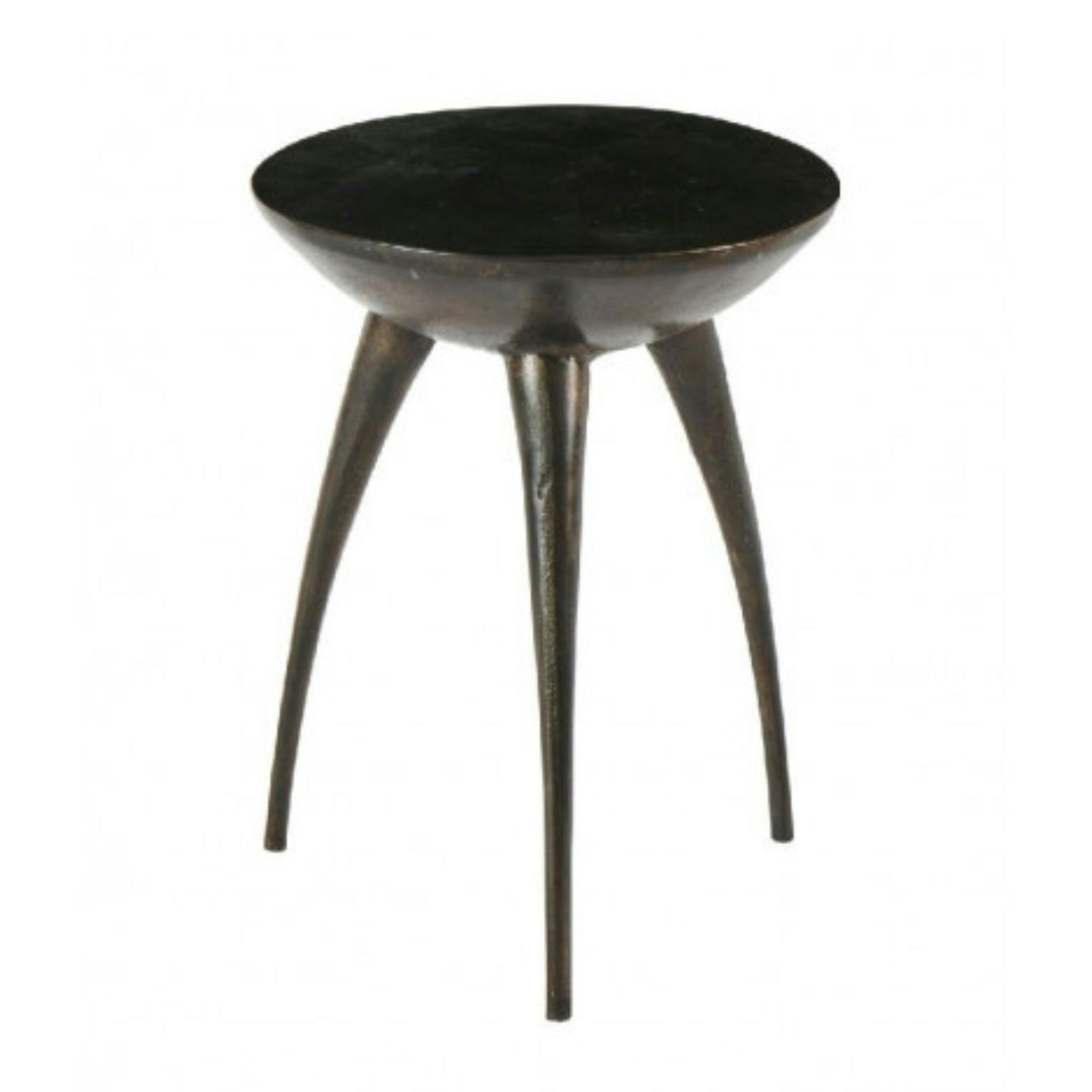 Bout de canapé noir en aluminium 3 pieds KANO