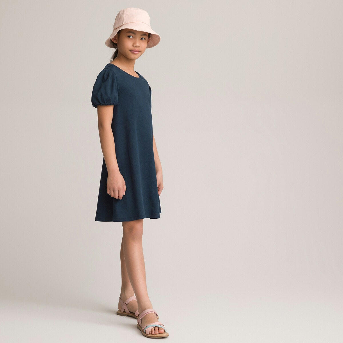 Robe à manches courtes forme ballon