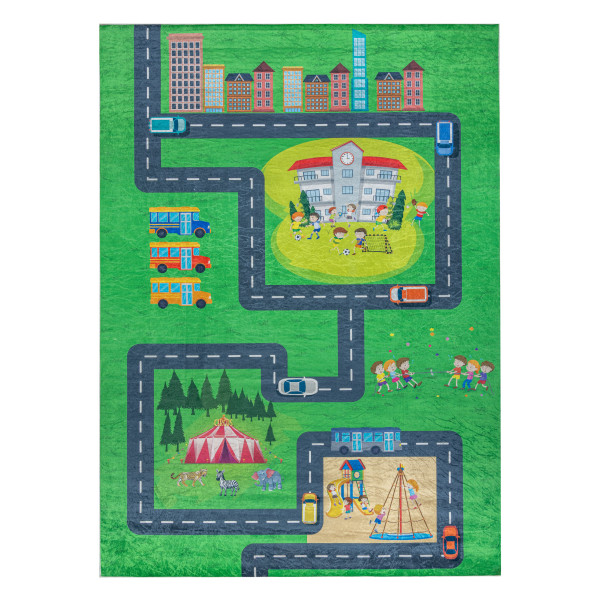 Dywan do prania BAMBINO 2660 Miasto, ulice, uliczki dla dzieci, 80x150 cm