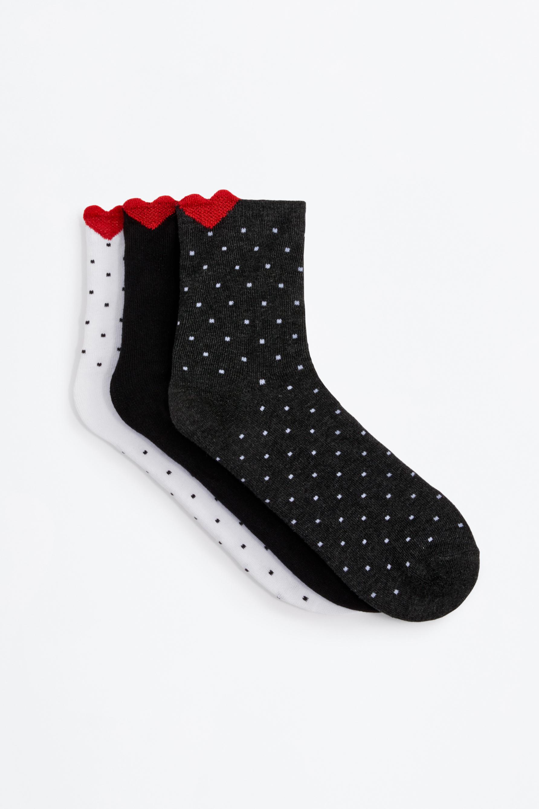 Calcetines cortos corazones (Pack 3)